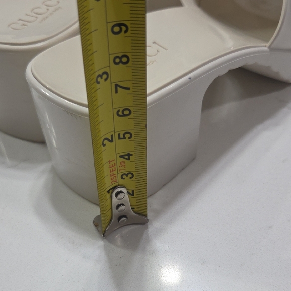 Gucci Women's Cream Mules Sz37 Might Fit Sz4 Gentle Used With No Box - Picture 13 of 16